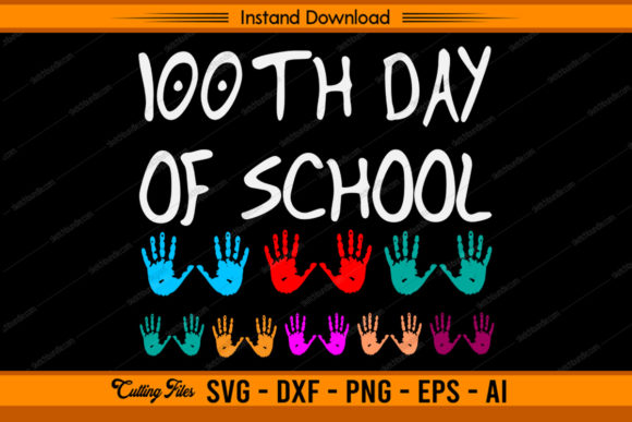 Kids 100 Days of School Graphics for Crafts